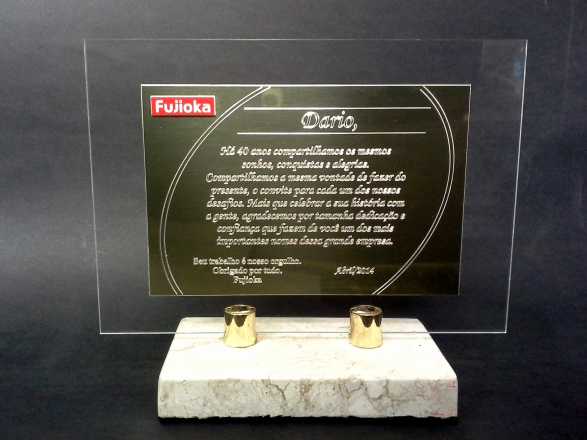PLACA HOMENAGEM