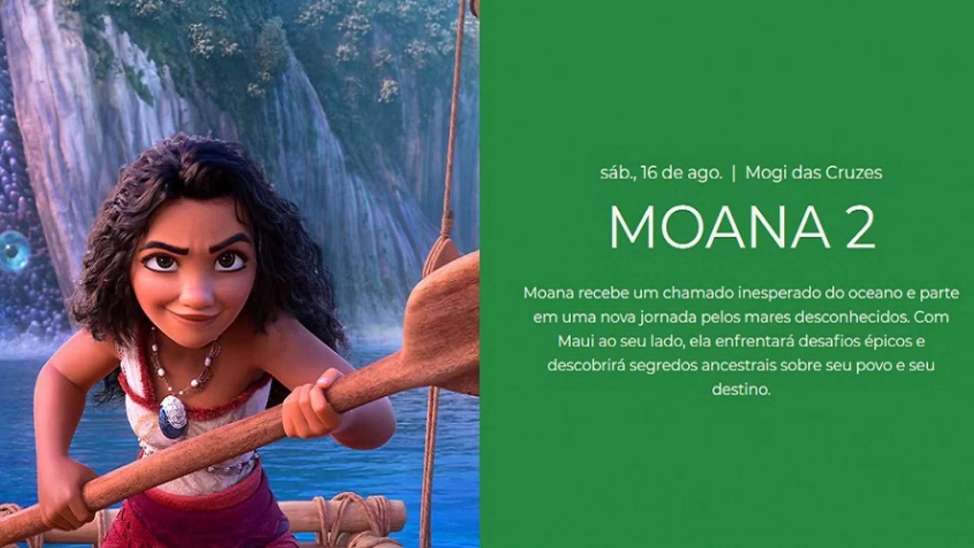 Projeto Cinema na Praça -  Moana 2